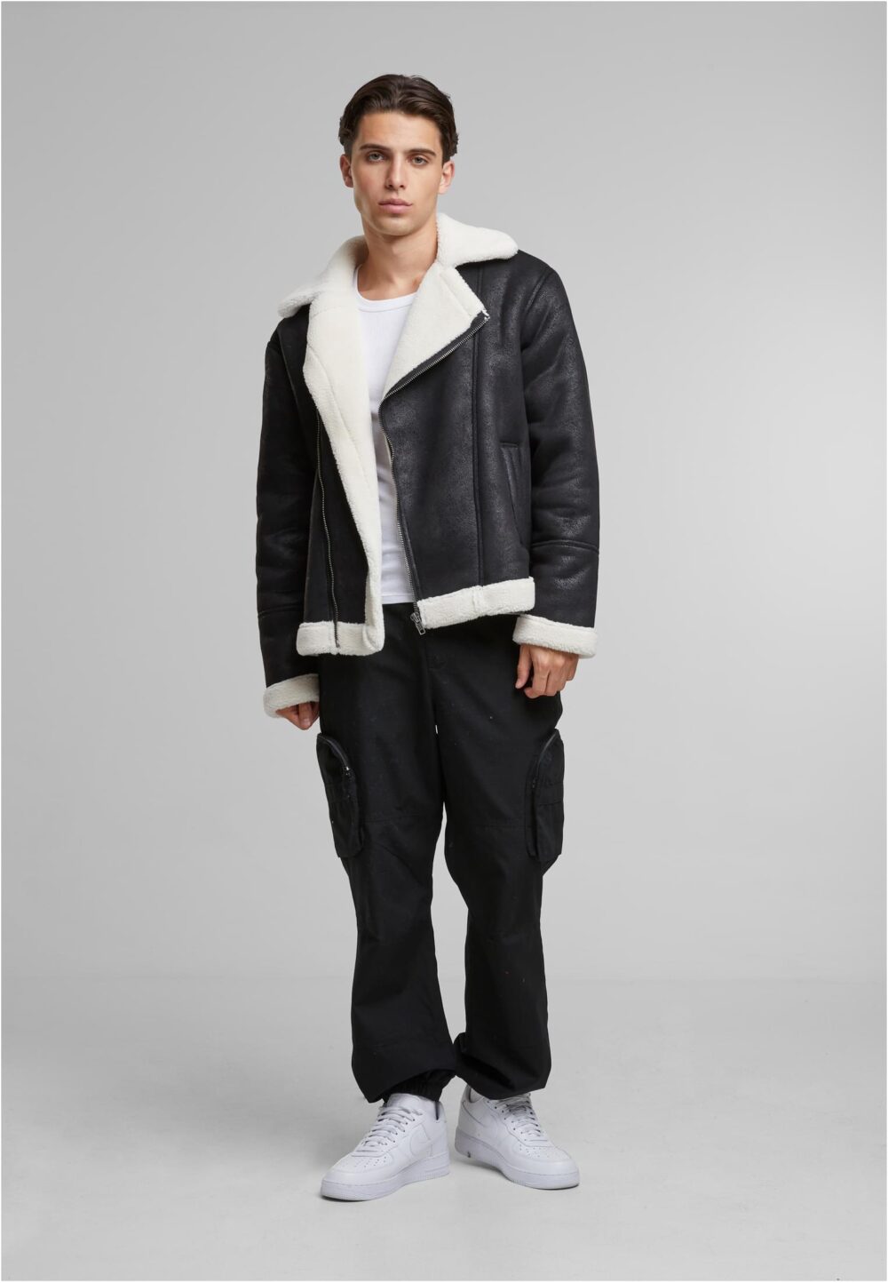 SHEARLING BIKER JACKET - Image 3